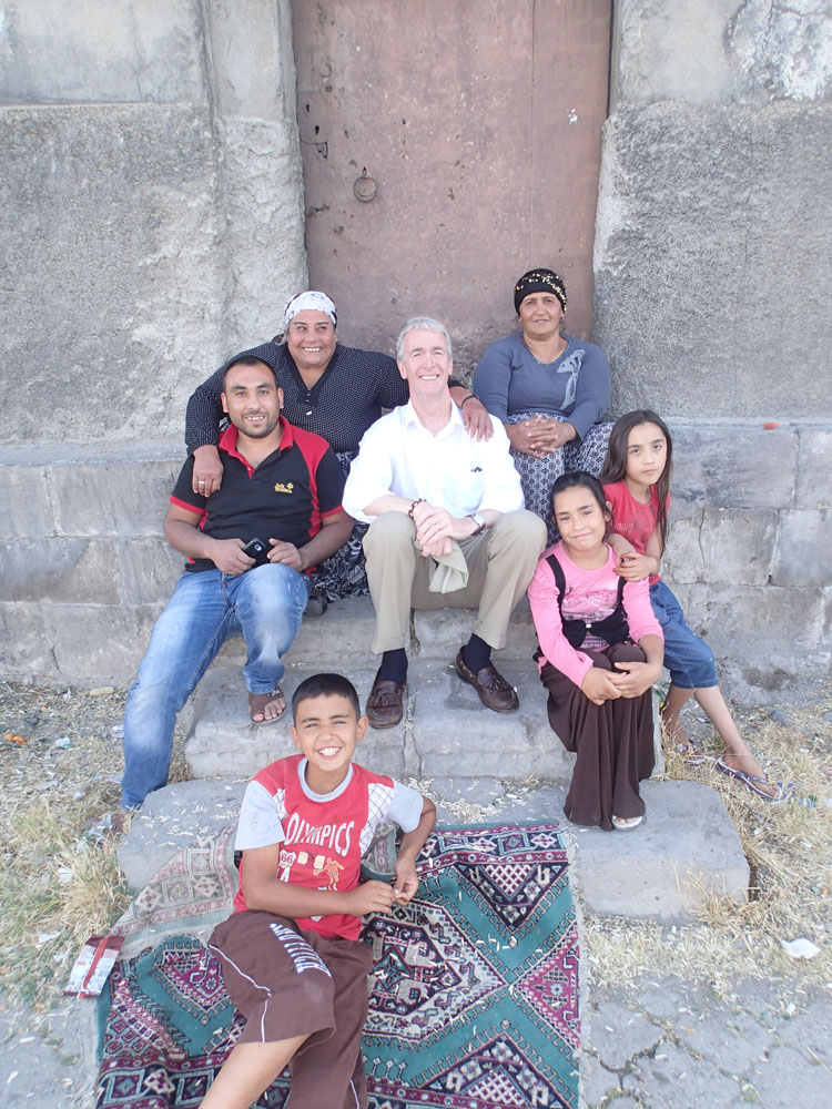 Jeff with new friends near Armenian Church