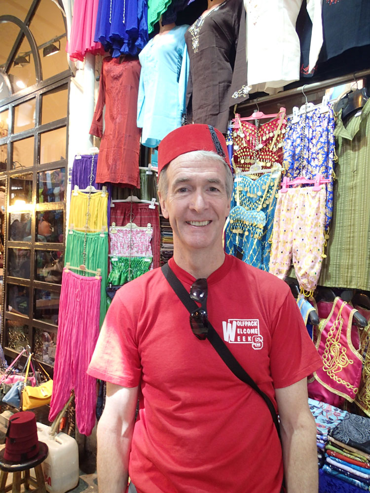 Jeff in fez hat in grand bazaar, Istanbul