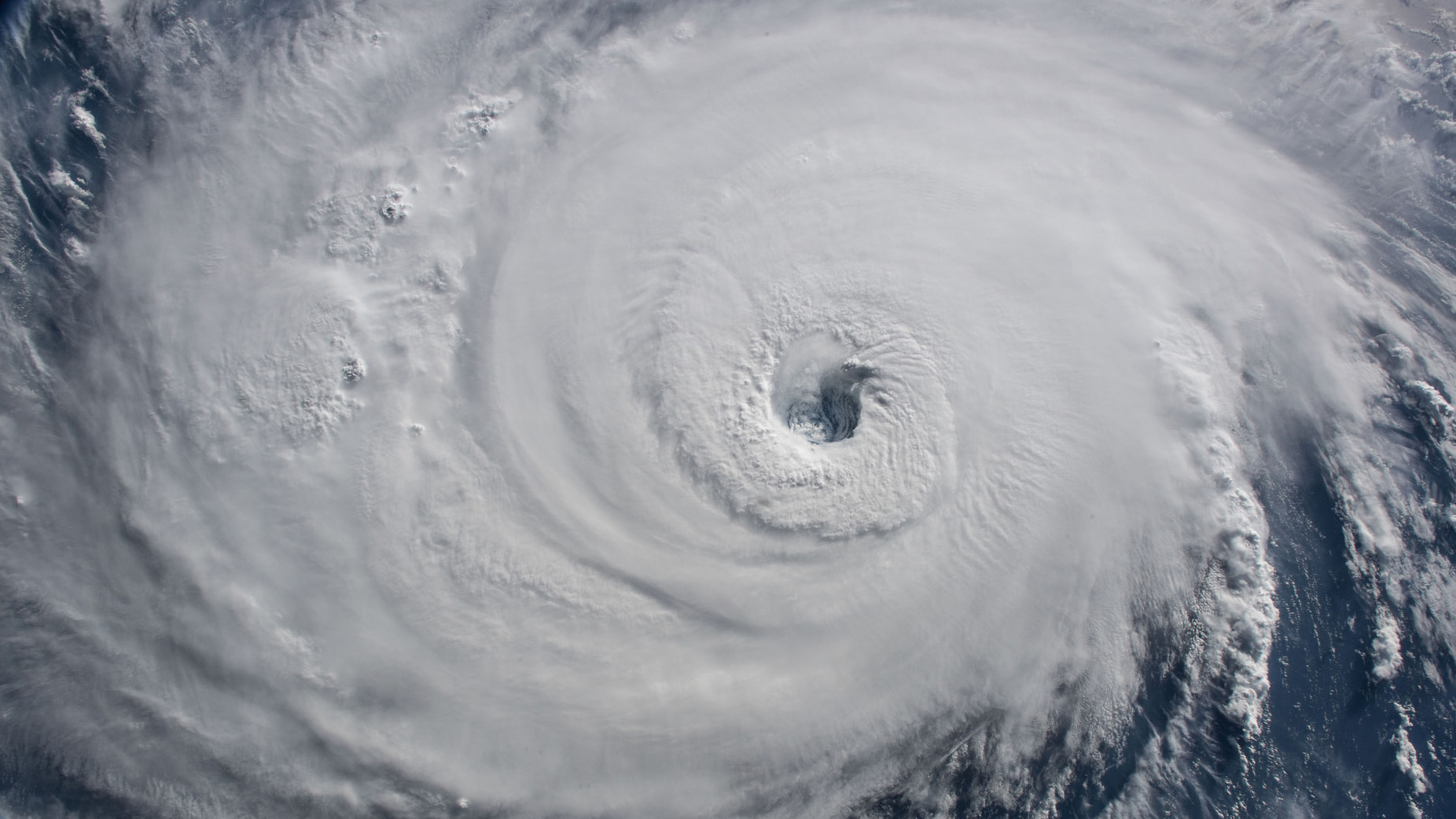 A satellite image of a hurricane