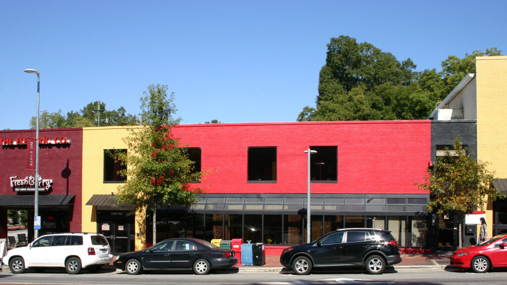 An image of the Humanities and Social Sciences research office on Hillsborough Street.