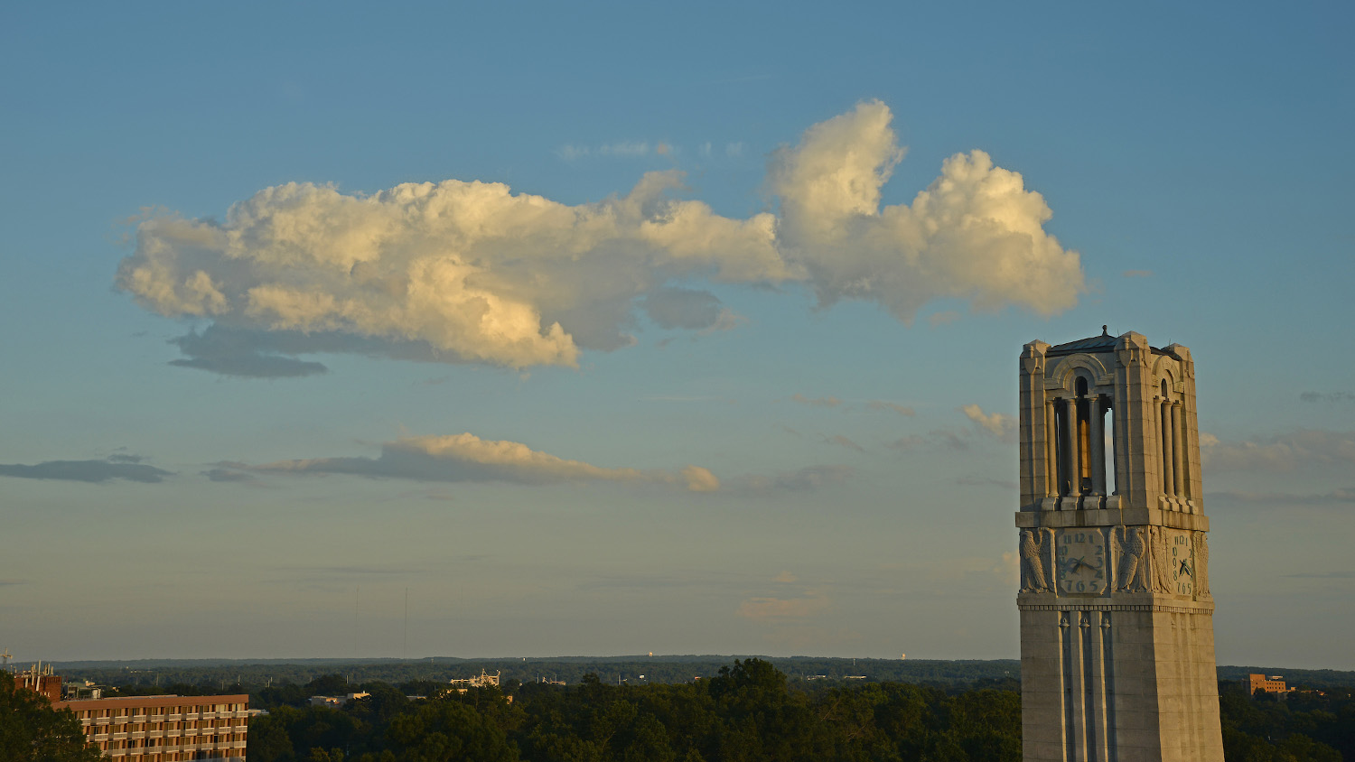 belltower with clouds in the background