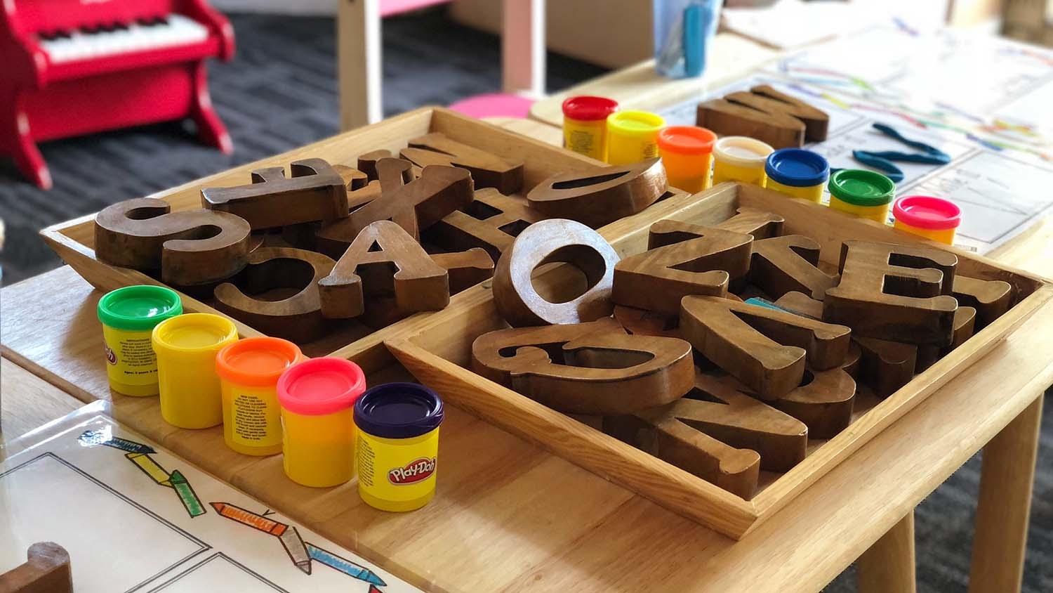 educational toys in a preschool classroom