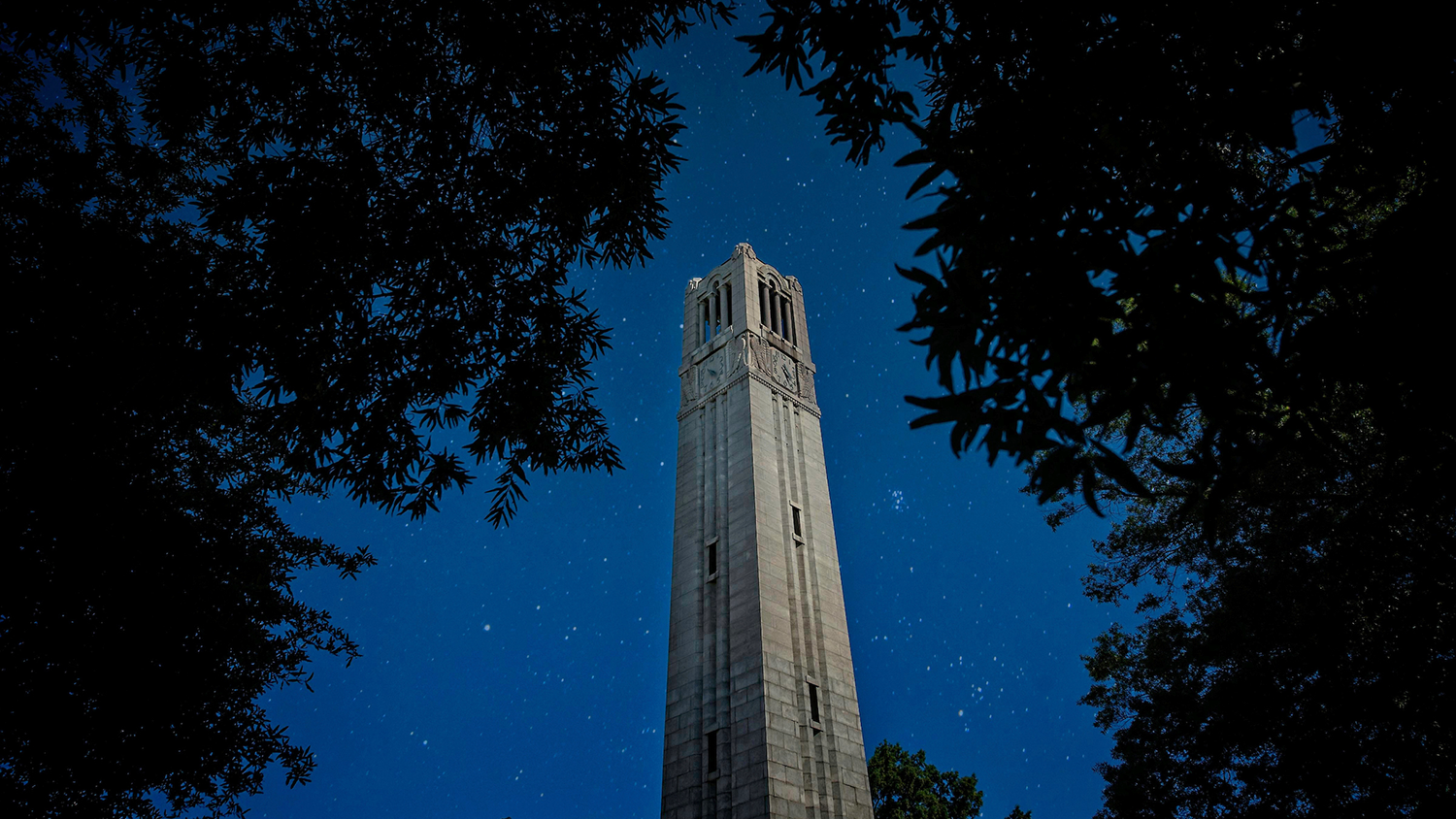 belltower against the starry night sky