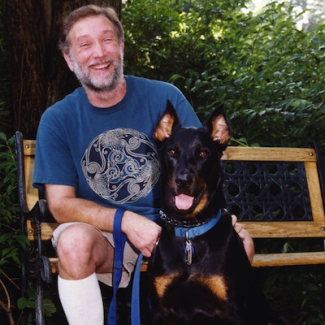 David Austin with dog