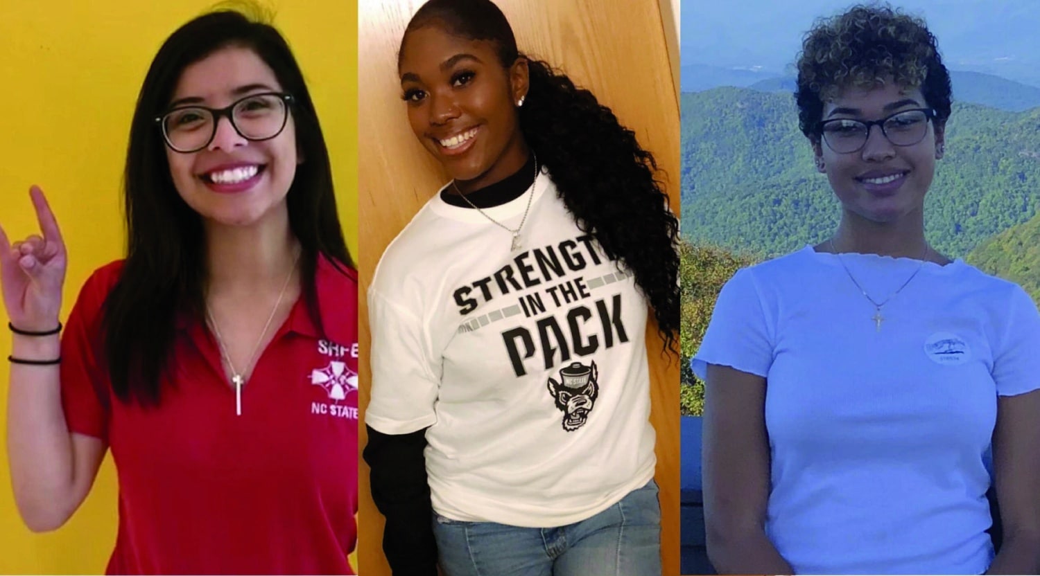 From left: April Gonzalez, Janiya "Starr" Gibens, and Kendall Griffith